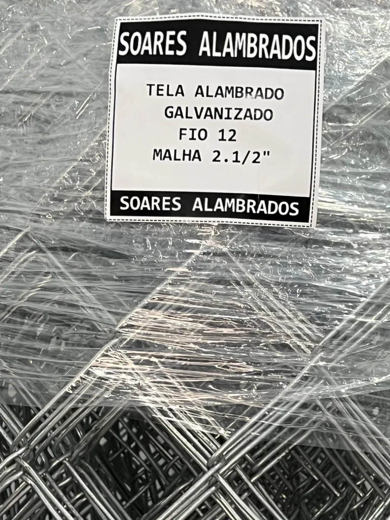 Tela Alambrado Galvanizada Fio 12 Malha 2